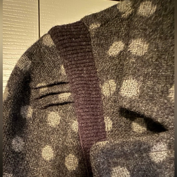 Sonia Rykiel Vintage 100% Wool Charcoal Polka Dot Blazer size 38 - Picture 4 of 15